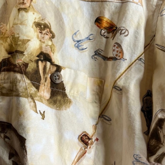 14. Men’s Cotton Button Down Shirt- Medium The Saturday Evening Post - Picture 3 of 7